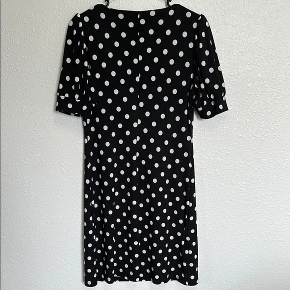 Tommy Hilfiger Polka Dot Black Shift Dress Size 6 - Picture 7 of 10